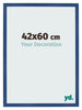 Marco de Fotos 42x60 cm Azul Oscuro MDF Bologna Delantera Tamano | Yourdecoration.es