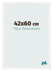 Marco de Fotos 42x60 cm Blanco Brillante MDF Bologna Delantera Tamano | Yourdecoration.es