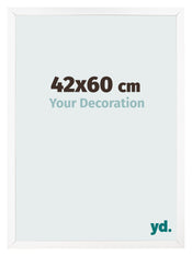 Marco de Fotos 42x60 cm Blanco Mate MDF Bologna Delantera Tamano | Yourdecoration.es