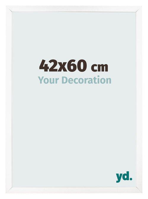 Marco de Fotos 42x60 cm Blanco Mate MDF Bologna Delantera Tamano | Yourdecoration.es