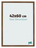 Marco de Fotos 42x60 cm Roble Rustico MDF Bologna Delantera Tamano | Yourdecoration.es