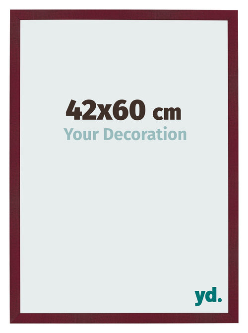 Marco de Fotos 42x60 cm Vino Tinto Barrido MDF Bologna Delantera Tamano | Yourdecoration.es