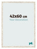 Marco de Fotos 42x60cm Blanco Vintage MDF Bologna Delantera Tamano | Yourdecoration.es