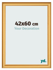 Marco de Fotos 42x60cm Dorado Matte MDF Lazio Delantera Tamano | Yourdecoration.es