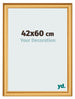 Marco de Fotos 42x60cm Dorado Matte MDF Lazio Delantera Tamano | Yourdecoration.es