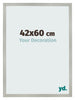 Marco de Fotos 42x60cm Plateado Mate MDF Bologna Delantera Tamano | Yourdecoration.es
