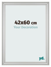 Marco de Fotos 42x60cm Plateado Mate MDF Lazio Delantera Tamano | Yourdecoration.es