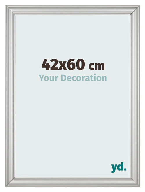 Marco de Fotos 42x60cm Plateado Mate MDF Lazio Delantera Tamano | Yourdecoration.es