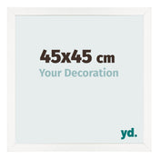 Marco de Fotos 45x45 cm Blanco Brillante MDF Bologna Delantera Tamano | Yourdecoration.es