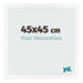 Marco de Fotos 45x45 cm Blanco Mate MDF Bologna Delantera Tamano | Yourdecoration.es