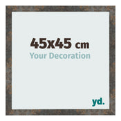 Marco de Fotos 45x45 cm Metal Oxidado MDF Bologna Delantera Tamano | Yourdecoration.es