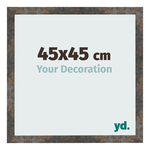 Marco de Fotos 45x45 cm Metal Oxidado MDF Bologna Delantera Tamano | Yourdecoration.es