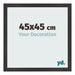 Marco de Fotos 45x45 cm Negro Mate MDF Bologna Delantera Tamano | Yourdecoration.es