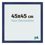 Marco de Fotos 45x45cm Azul Oscuro Barrido MDF Bologna Delantera Tamano | Yourdecoration.es
