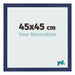 Marco de Fotos 45x45cm Azul Oscuro Barrido MDF Bologna Delantera Tamano | Yourdecoration.es