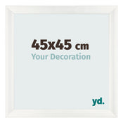 Marco de Fotos 45x45cm Blanco Vintage MDF Pisa Delantera Tamano | Yourdecoration.es