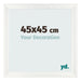 Marco de Fotos 45x45cm Blanco Vintage MDF Pisa Delantera Tamano | Yourdecoration.es