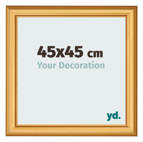 Marco de Fotos 45x45cm Dorado Matte MDF Lazio Delantera Tamano | Yourdecoration.es
