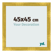Marco de Fotos 45x45cm Dorado Vintage MDF Pisa Delantera Tamano | Yourdecoration.es