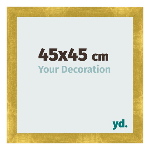 Marco de Fotos 45x45cm Dorado Vintage MDF Pisa Delantera Tamano | Yourdecoration.es
