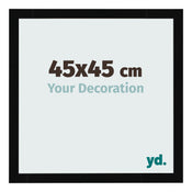 Marco de Fotos 45x45cm Negro Brillante MDF Bologna Delantera Tamano | Yourdecoration.es
