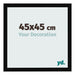 Marco de Fotos 45x45cm Negro Brillante MDF Bologna Delantera Tamano | Yourdecoration.es