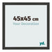 Marco de Fotos 45x45cm Negro Grano De Madera MDF Bologna Delantera Tamano | Yourdecoration.es