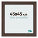 Marco de Fotos 45x45cm Roble Oscuro MDF Lazio Delantera Tamano | Yourdecoration.es