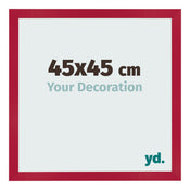 Marco de Fotos 45x45cm Rojo MDF Bologna Delantera Tamano | Yourdecoration.es