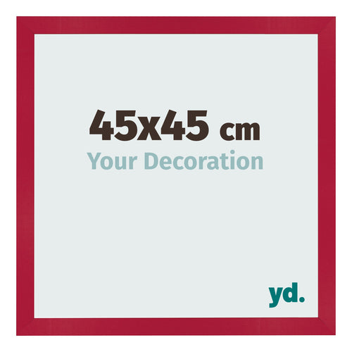 Marco de Fotos 45x45cm Rojo MDF Bologna Delantera Tamano | Yourdecoration.es