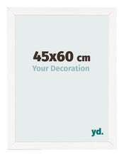 Marco de Fotos 45x60 cm Blanco Brillante MDF Bologna Delantera Tamano | Yourdecoration.es