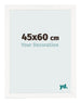 Marco de Fotos 45x60 cm Blanco Brillante MDF Bologna Delantera Tamano | Yourdecoration.es