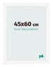Marco de Fotos 45x60 cm Blanco Mate MDF Bologna Delantera Tamano | Yourdecoration.es