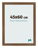 Marco de Fotos 45x60 cm Roble Rustico MDF Bologna Delantera Tamano | Yourdecoration.es