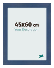 Marco de Fotos 45x60cm Azul Oscuro Barrido MDF Pisa Delantera Tamano | Yourdecoration.es
