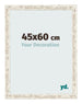 Marco de Fotos 45x60cm Blanco Vintage MDF Bologna Delantera Tamano | Yourdecoration.es