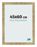 Marco de Fotos 45x60cm Dorado Antiguo MDF Bologna Delantera Tamano | Yourdecoration.es