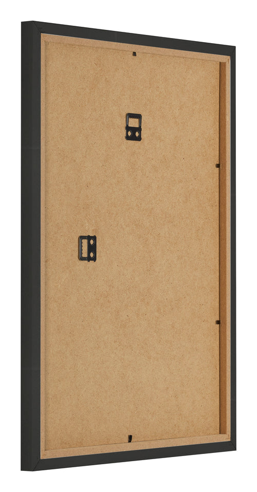 Marco de Fotos 45x60cm Negro Grano De Madera MDF Bologna Trasera Oblicuo | Yourdecoration.es