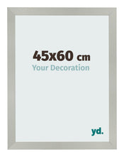 Marco de Fotos 45x60cm Plateado Mate MDF Bologna Delantera Tamano | Yourdecoration.es