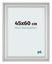 Marco de Fotos 45x60cm Plateado Mate MDF Lazio Delantera Tamano | Yourdecoration.es