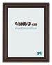 Marco de Fotos 45x60cm Roble Oscuro MDF Lazio Delantera Tamano | Yourdecoration.es
