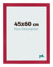 Marco de Fotos 45x60cm Rojo MDF Bologna Delantera Tamano | Yourdecoration.es