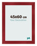 Marco de Fotos 45x60cm Vino Tinto Barrido MDF Pisa Delantera Tamano | Yourdecoration.es