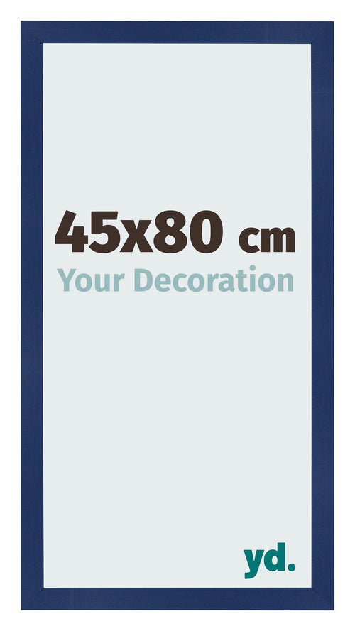 Marco de Fotos 45x80cm Azul Oscuro Barrido MDF Bologna Delantera Tamano | Yourdecoration.es