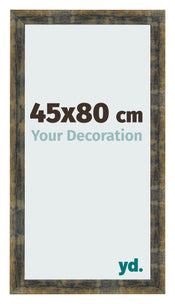 Marco de Fotos 45x80cm Azul Y Dorado Fusionado MDF Pisa Delantera Tamano | Yourdecoration.es