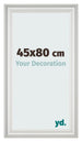 Marco de Fotos 45x80cm Blanco Barrido MDF Lazio Delantera Tamano | Yourdecoration.es