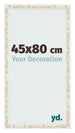 Marco de Fotos 45x80cm Blanco Vintage MDF Bologna Delantera Tamano | Yourdecoration.es