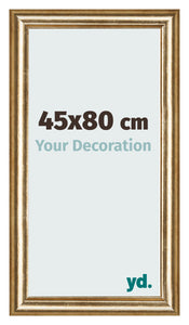 Marco de Fotos 45x80cm Dorado Antiguo MDF Lazio Delantera Tamano | Yourdecoration.es