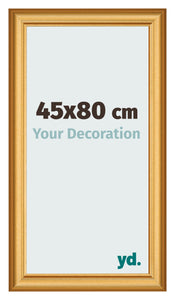 Marco de Fotos 45x80cm Dorado Matte MDF Lazio Delantera Tamano | Yourdecoration.es