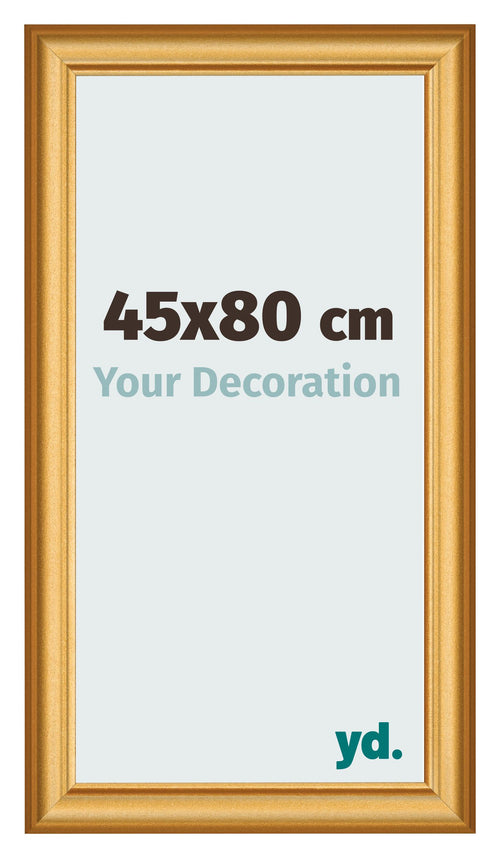 Marco de Fotos 45x80cm Dorado Matte MDF Lazio Delantera Tamano | Yourdecoration.es